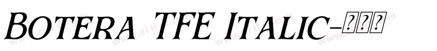 Botera TFE Italic字体转换